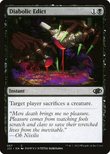 Diabolic edict mtg j22 - edict, |