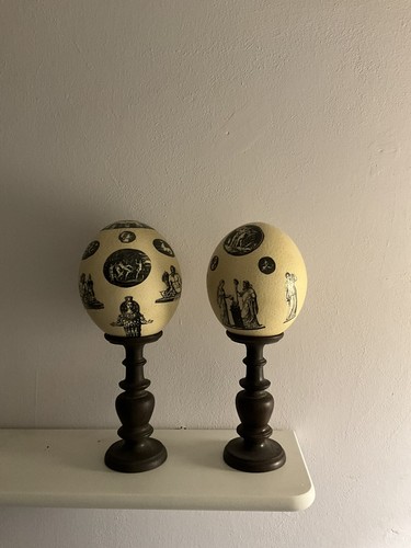Uovo struzzo decorato - di,