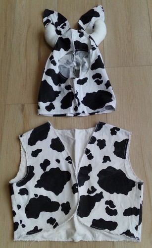 Cow costume white black - white, &