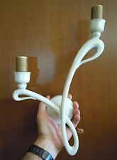 APPLIQUE IN METALLO LACCATO BIANCO E ORO COUNTRY Shabby Chic - 2X60W