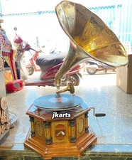 Grammofono HMV perfettamente funzionante fonografo, regalo giradischi win-up