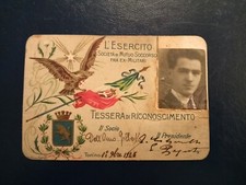 Tessera Società Di Mutuo Soccorso SMS L' Esercito Fra Ex Militari Torino 1925