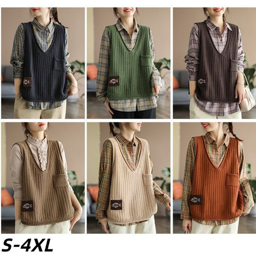 Gilet maglia retro - maglia, con