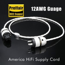 Cavo di Alimentazione AC Hi-End Singolo Cristallo Argento US EU Plug per Amplificatore Audio Cavo