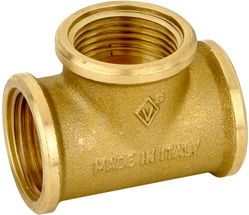Raccordo tee ottone 2 - raccordo, 1/2"