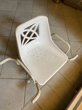 Sedia girevole per vasca da bagno in acciaio verniciato bianco