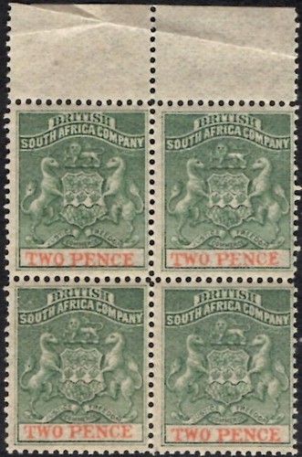 Rhodesia 1892 verde opaco - 1892,