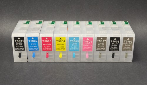 Refillable 9pcs ink cartridges - refillable,