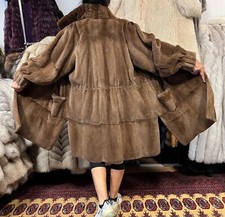 Cappotto In Visone Reale Pelliccia Di Nerz Samtnerz Parka Cappotto In Pelliccia