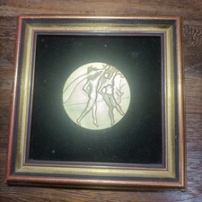 BASSORILIEVO SALVADOR DALÌ BRONZO PLACATO ORO 24K "LA DANZA" VINTAGE RARO