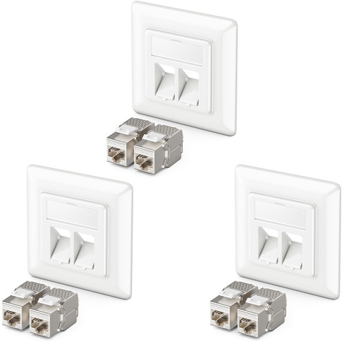 Prese rete rj45 incasso - 3x,