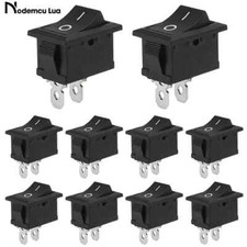 10 Pezzi Interruttore A Bilanciere Per Barche A Levetta SPST ON-OFF 250V 6A 125V