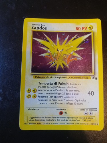 Carta pokemon zapdos rara - pokemon,