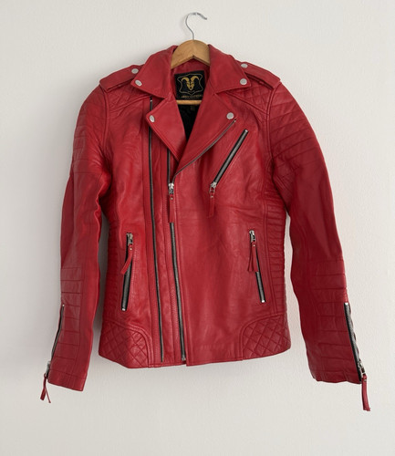 Giacca biker corta pelle