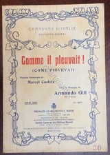  Armando Gill  - Spartito e testo - Comme il pleuvait! - Come pioveva 