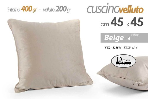 Cuscino beige velluto - cuscino,
