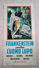 FRANKENSTEIN INCONTRA L'UOMO LUPO Italia RARA locandina film HORROR LUGOSI