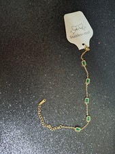 BRACCIALE ORO CON PIETRE VERDI