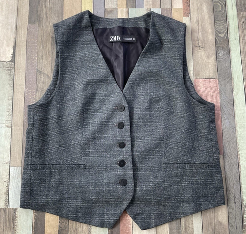 Zara gilet donna grande grigio - zara,