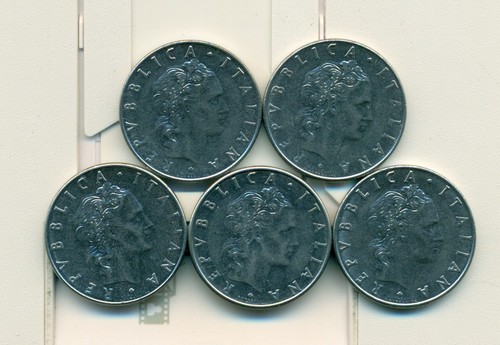 Different lire coins from - lire,