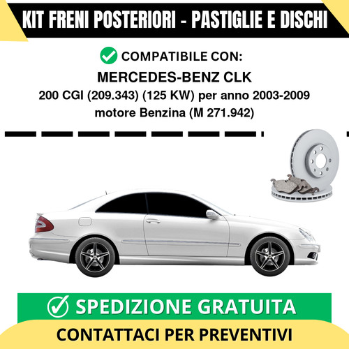 Kit freni posteriori - kit,