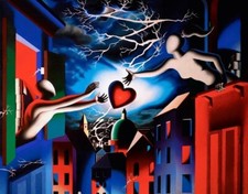 Kostabi Mark - 53x63 Passione notturna - serigrafia a colori su carta