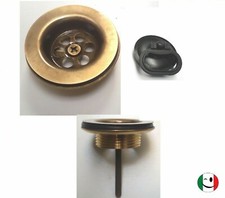 PILETTA GATTINARA 100% OTTONE DA Ø 62 MM. SCARICO DA 1¼" BRONZATO - BRONZO