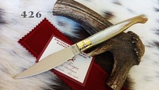COLTELLO ARTIGIANALE SARDO PATTADESE, MANICO IN CORNO DI ZEBÙ, CON GARANZIA