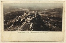 Cartolina Repubblica S.Marino veduta dirigibile aeronautica paesaggistica T2