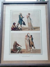 Coppia stampe d'epoca con cornice