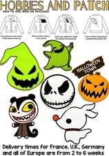 patch Jack Skeleton iron on nightmare before christmas toppa termoadesiva zero