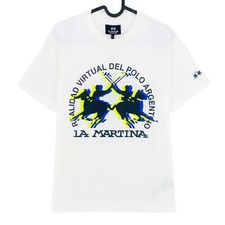 La Martina White Graphic Print