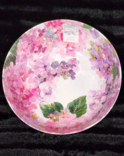 Servizio ciotola 12" shabby chic ortensia floreale rosa lilla melamina primaverile shimmer