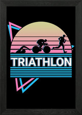 Triathlon triatleta retrò