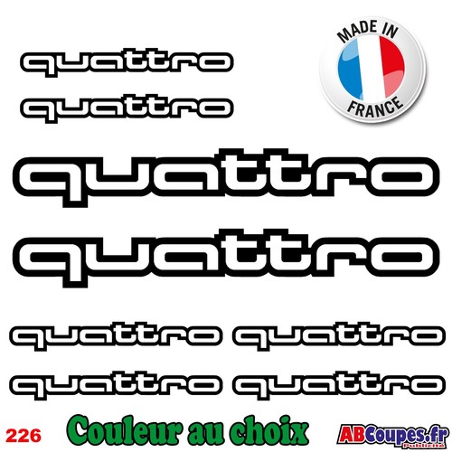 Adesivi quattro audi a1 a2 - quattro,