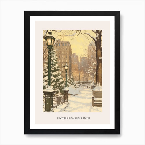 Poster vintage invernale new - vintage,