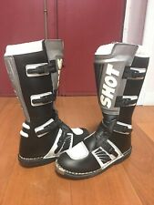 SHOT STIVALI CROSS VINTAGEmotorcycle  boots nero argento