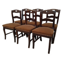 Gruppo di sei sedie Impero in