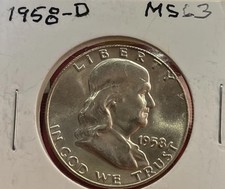 1958-D Franklin mezzo dollaro