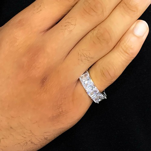 Anello baguette iced vvs - anello,