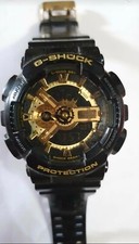 Orologio Casio G-Shock Protection. Cinturino Nero, Quadrante Oro. 