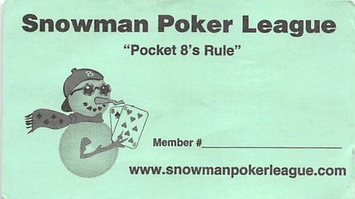 Snowman poker league - poker, 8's