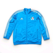 ADIDAS Felpa Zip Rugby Nazionale Italia Vintage y2k Sweatshirt Size L/XL