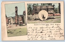 Cartolina Chihuahua Messico Un ricordo di Ciudad Juarez Multiview 1930 Vintage