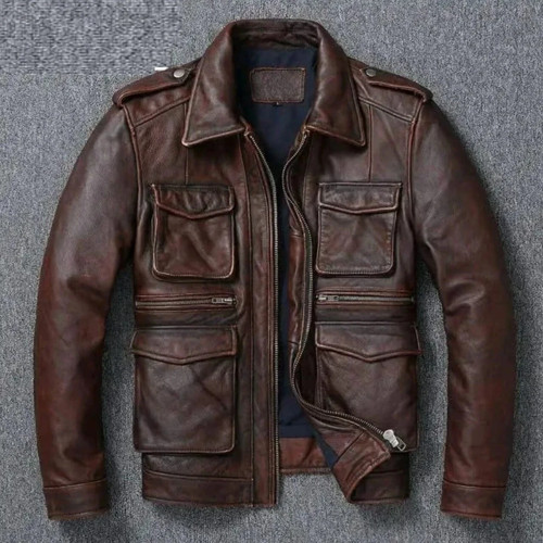 Giacca biker uomo invecchiata