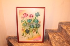 QUADRO SILVIO SPRAY ANNI 90 FIORI