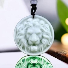 Collana con ciondolo leone vera giada naturale gioielli regali per donna uomo designer
