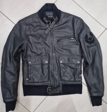 Belstaff Black Leather Pure Motorcycle Jacket North Circular Road Size M