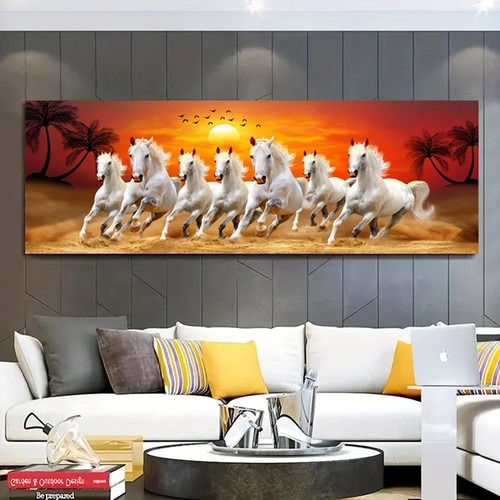 Quadro tela cavalli bianchi - cavalli,