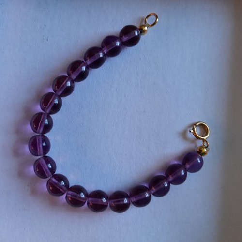 Bracciale vetro viola - bracciale,